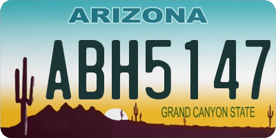 AZ license plate ABH5147