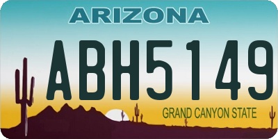 AZ license plate ABH5149