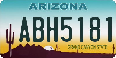 AZ license plate ABH5181