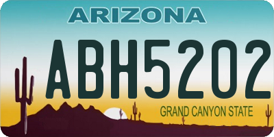 AZ license plate ABH5202
