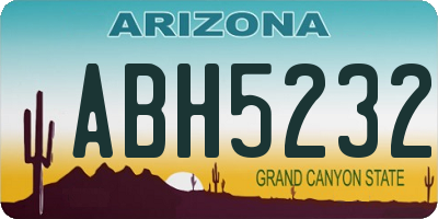 AZ license plate ABH5232