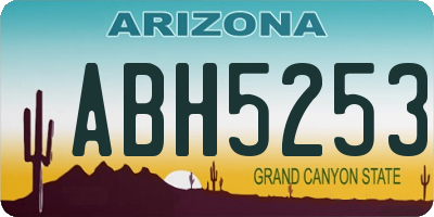 AZ license plate ABH5253