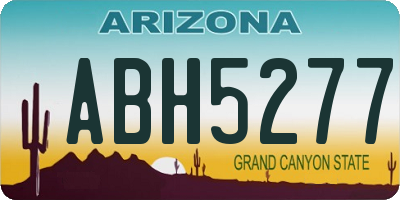 AZ license plate ABH5277