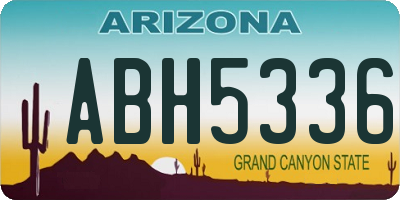 AZ license plate ABH5336