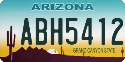 AZ license plate ABH5412