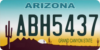 AZ license plate ABH5437