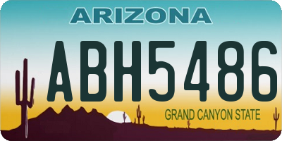 AZ license plate ABH5486