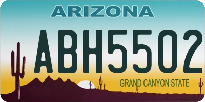 AZ license plate ABH5502
