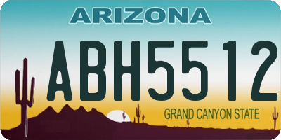 AZ license plate ABH5512