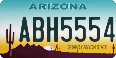 AZ license plate ABH5554