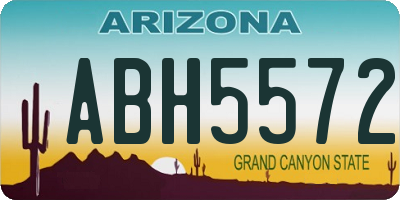 AZ license plate ABH5572