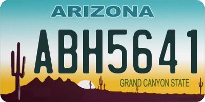 AZ license plate ABH5641