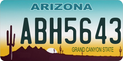 AZ license plate ABH5643