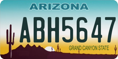 AZ license plate ABH5647