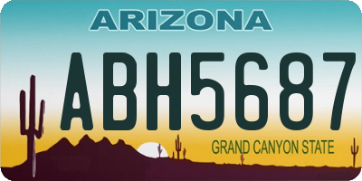 AZ license plate ABH5687
