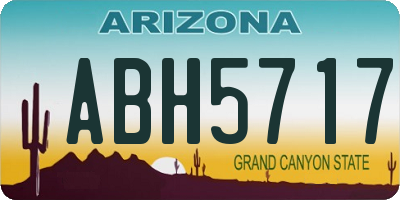 AZ license plate ABH5717