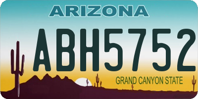 AZ license plate ABH5752