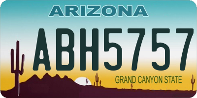 AZ license plate ABH5757