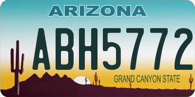 AZ license plate ABH5772