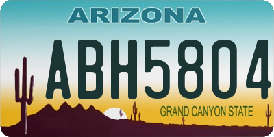 AZ license plate ABH5804