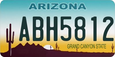 AZ license plate ABH5812