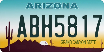 AZ license plate ABH5817
