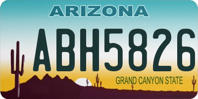 AZ license plate ABH5826