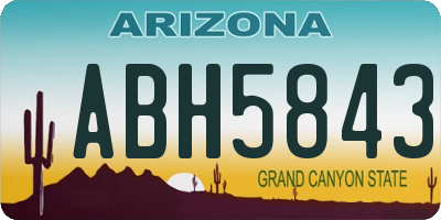 AZ license plate ABH5843