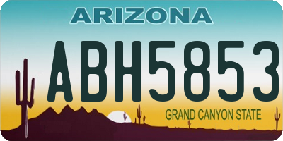 AZ license plate ABH5853