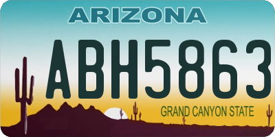 AZ license plate ABH5863