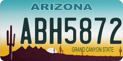 AZ license plate ABH5872