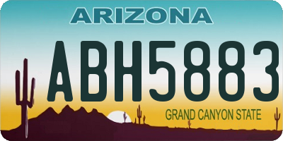 AZ license plate ABH5883