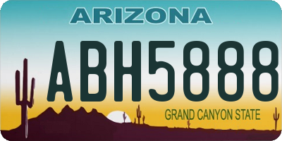 AZ license plate ABH5888