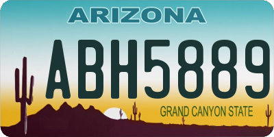 AZ license plate ABH5889