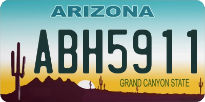 AZ license plate ABH5911