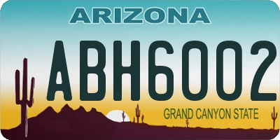 AZ license plate ABH6002