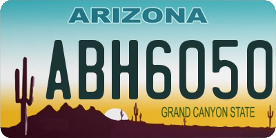 AZ license plate ABH6050
