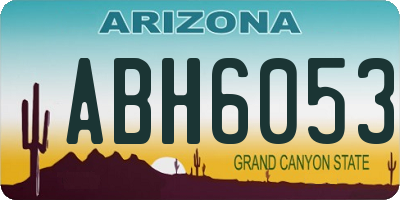 AZ license plate ABH6053