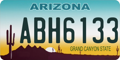 AZ license plate ABH6133