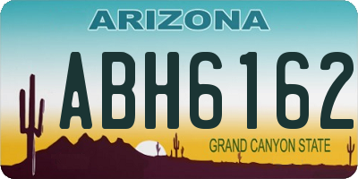 AZ license plate ABH6162