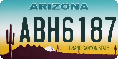 AZ license plate ABH6187