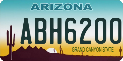 AZ license plate ABH6200