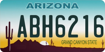 AZ license plate ABH6216