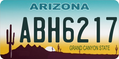 AZ license plate ABH6217