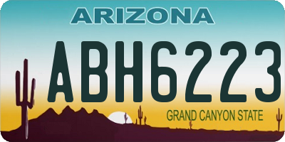 AZ license plate ABH6223