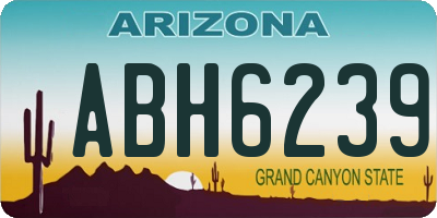AZ license plate ABH6239