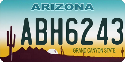 AZ license plate ABH6243