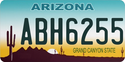 AZ license plate ABH6255