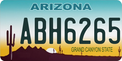 AZ license plate ABH6265