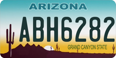 AZ license plate ABH6282